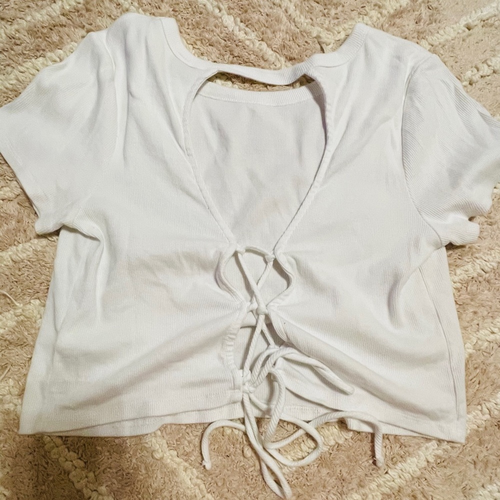 Lace up shirt